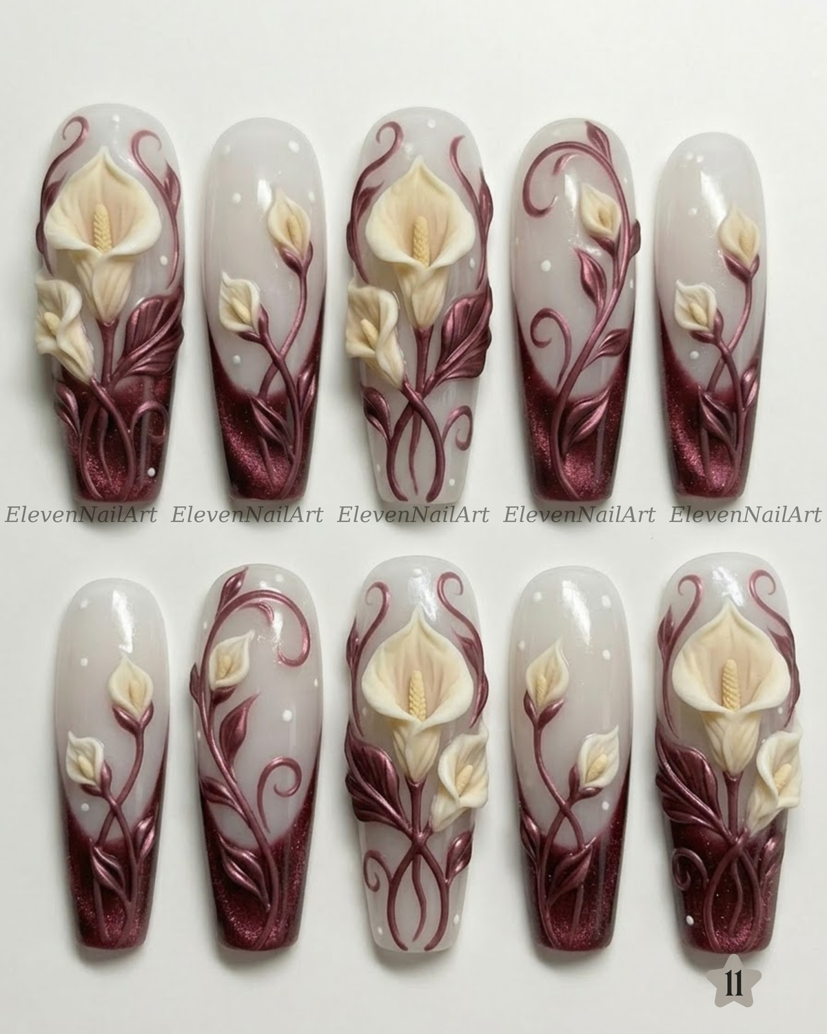 Burgundy Calla Elegance