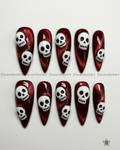 Crimson Velvet Skulls