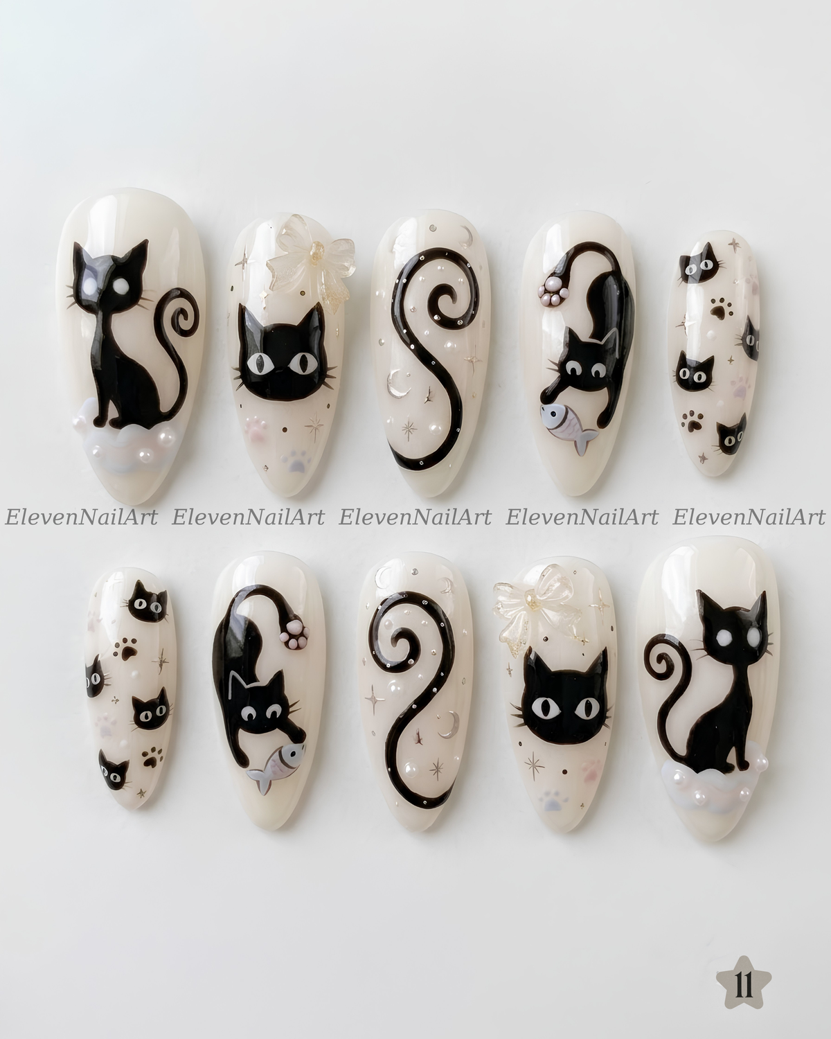 Midnight Feline Whimsy