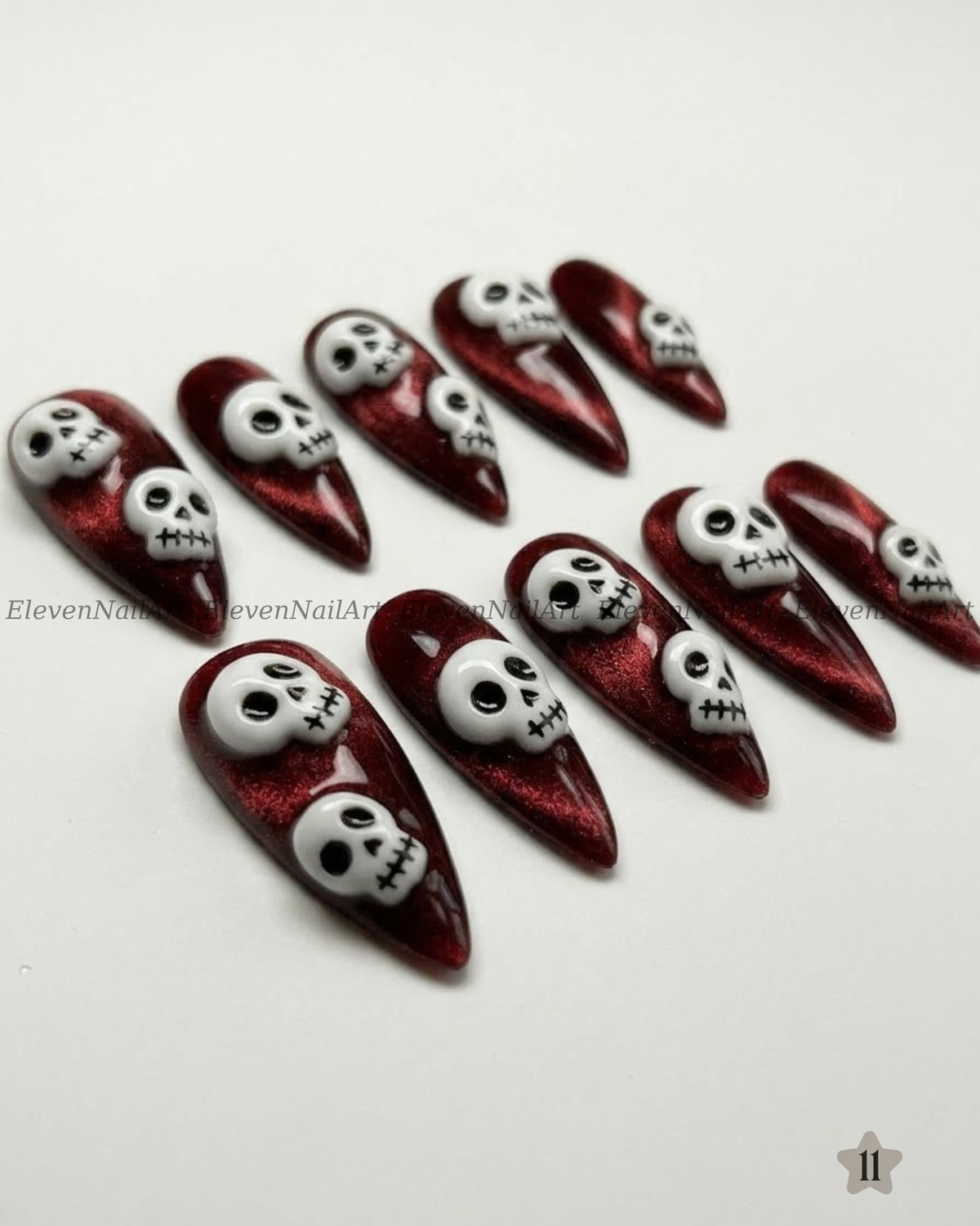 Crimson Velvet Skulls