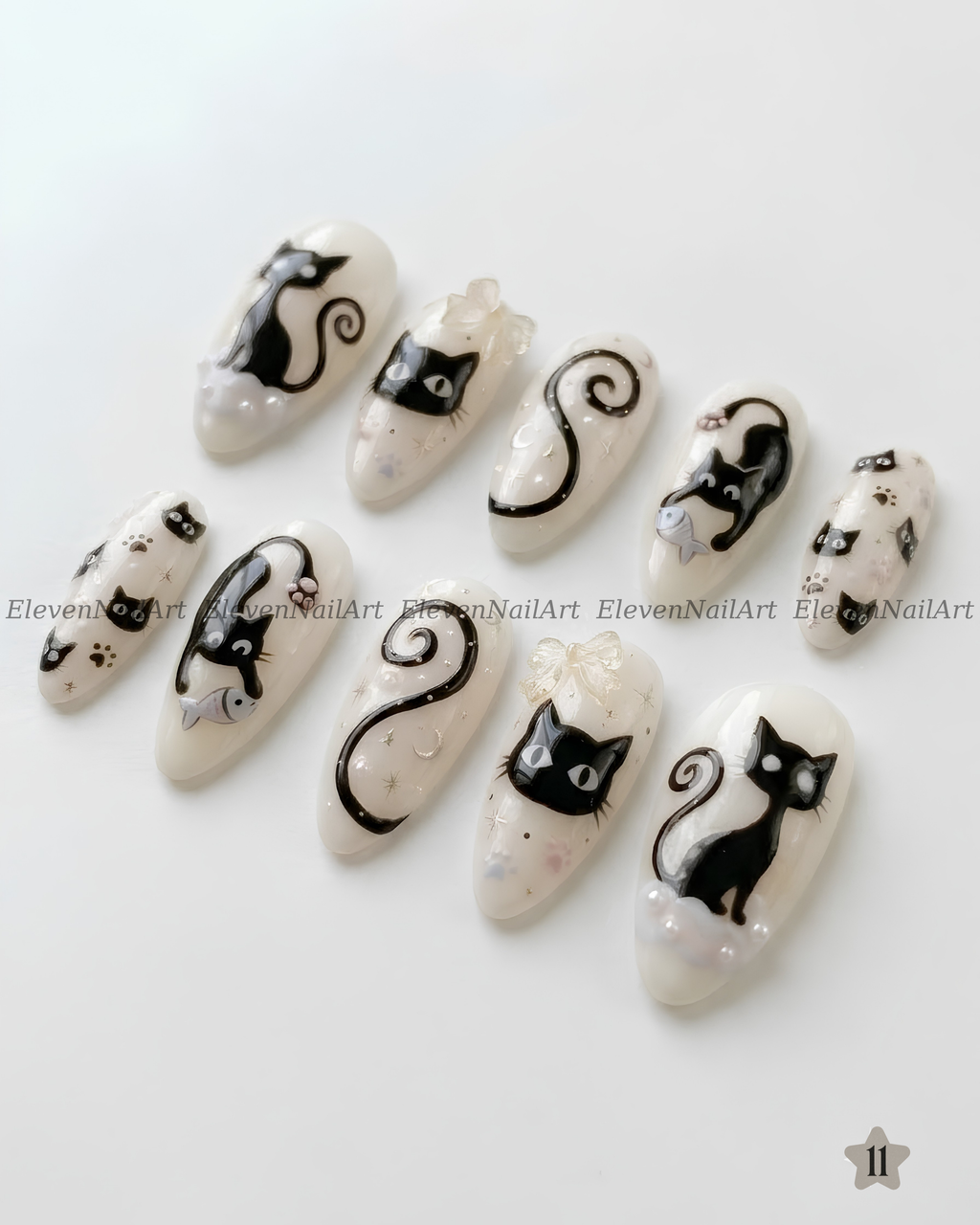 Midnight Feline Whimsy