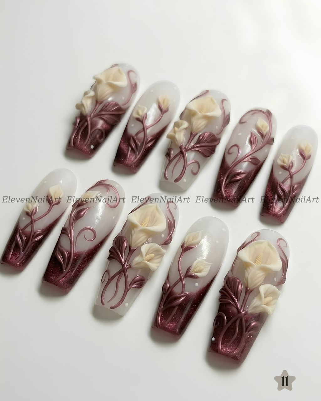 Burgundy Calla Elegance