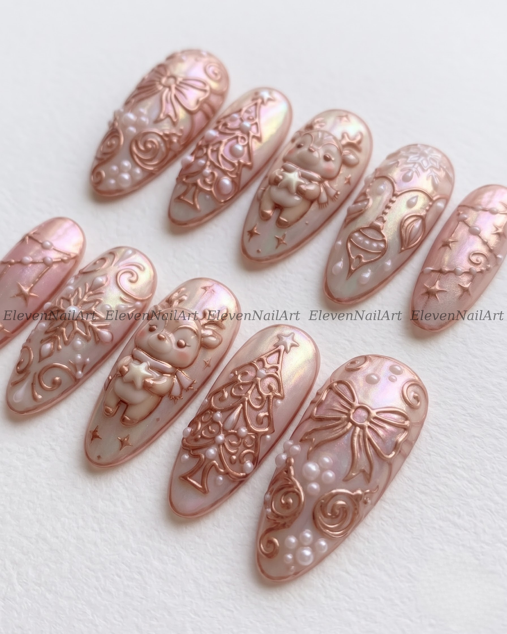 Rose Gold Festive Reindeer