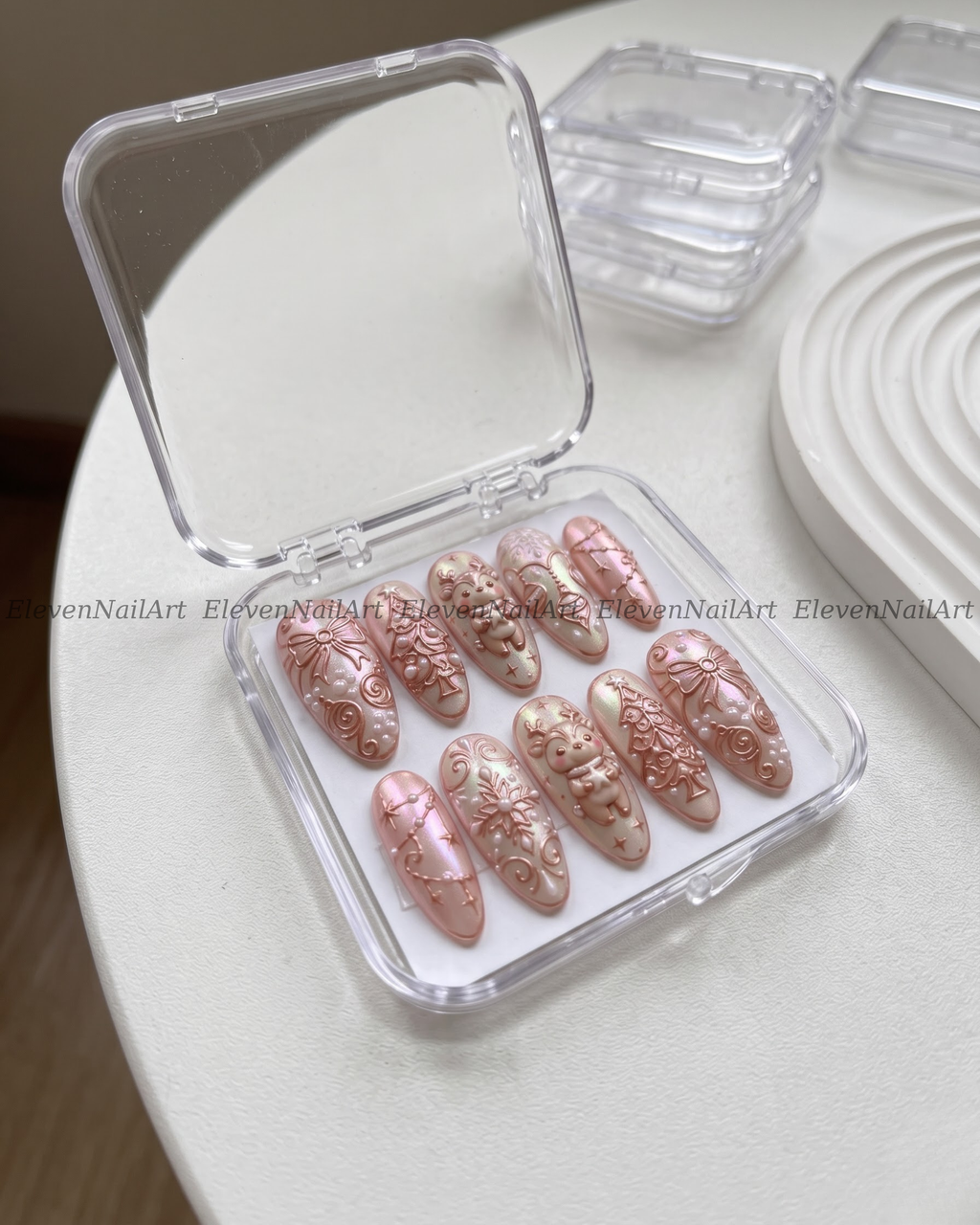 Rose Gold Festive Reindeer