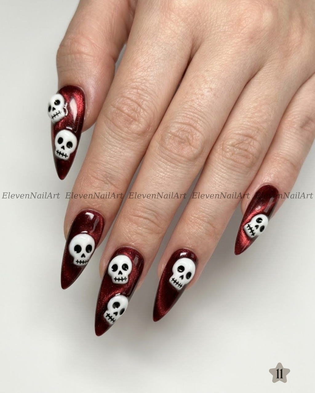 Crimson Velvet Skulls