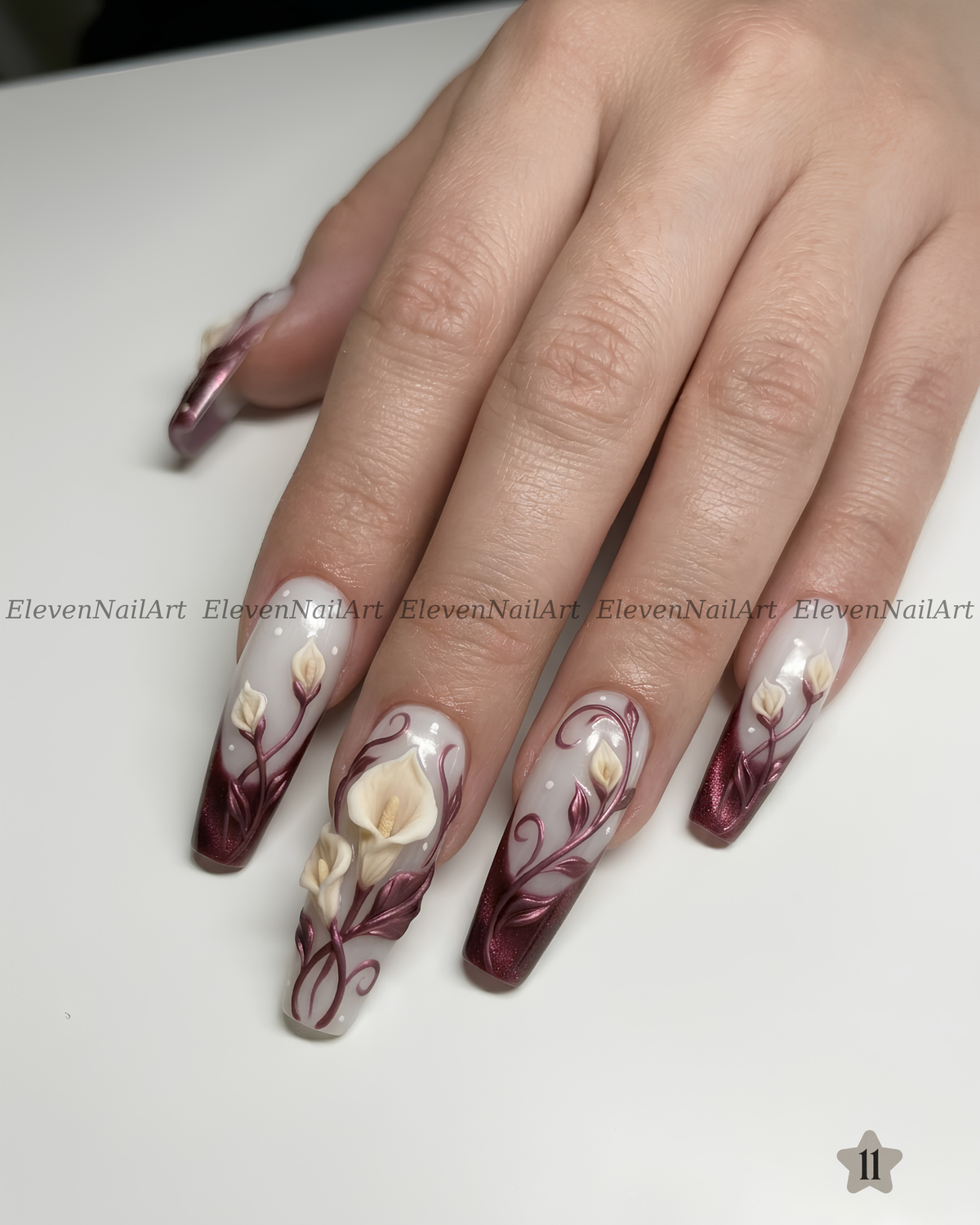 Burgundy Calla Elegance