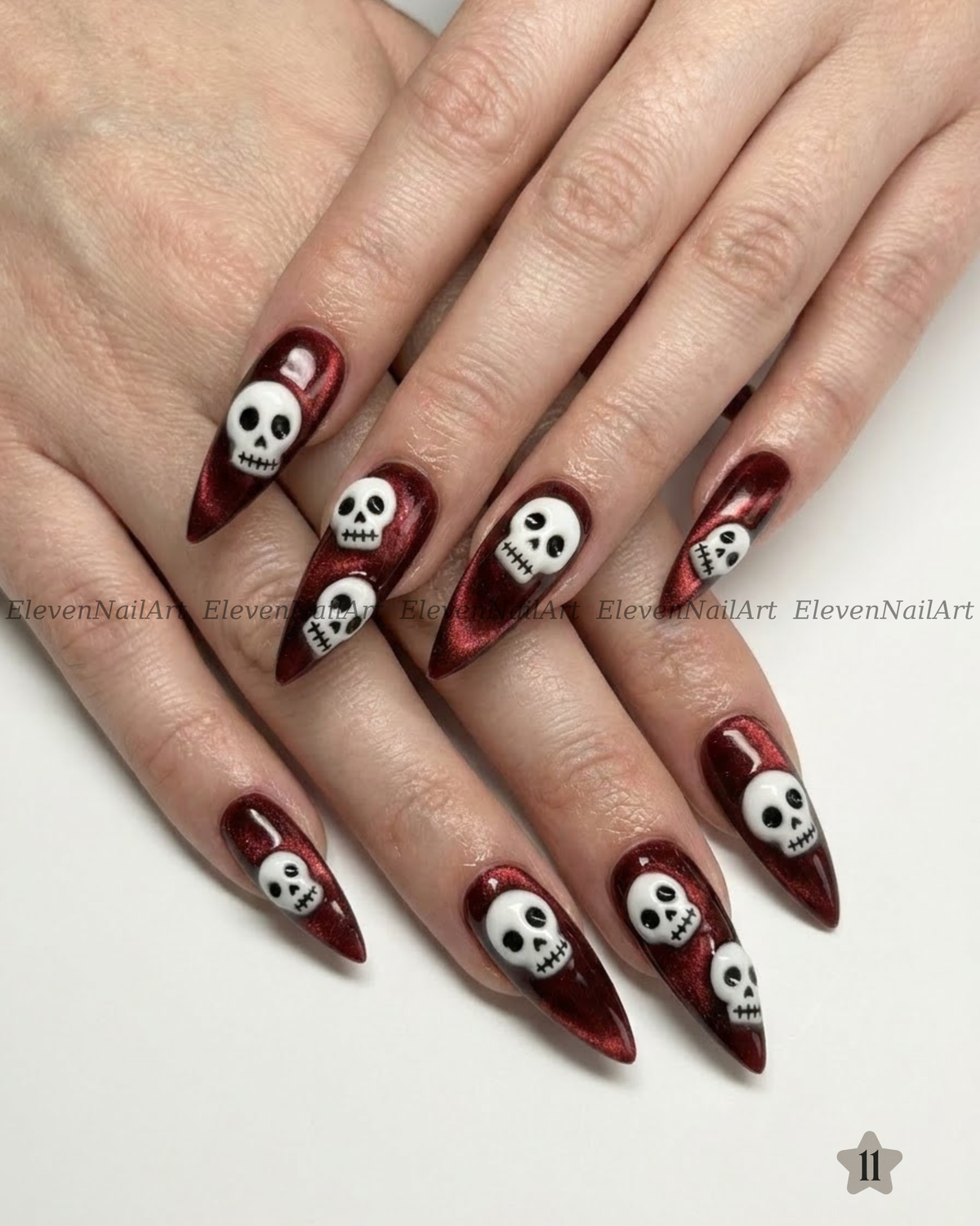 Crimson Velvet Skulls