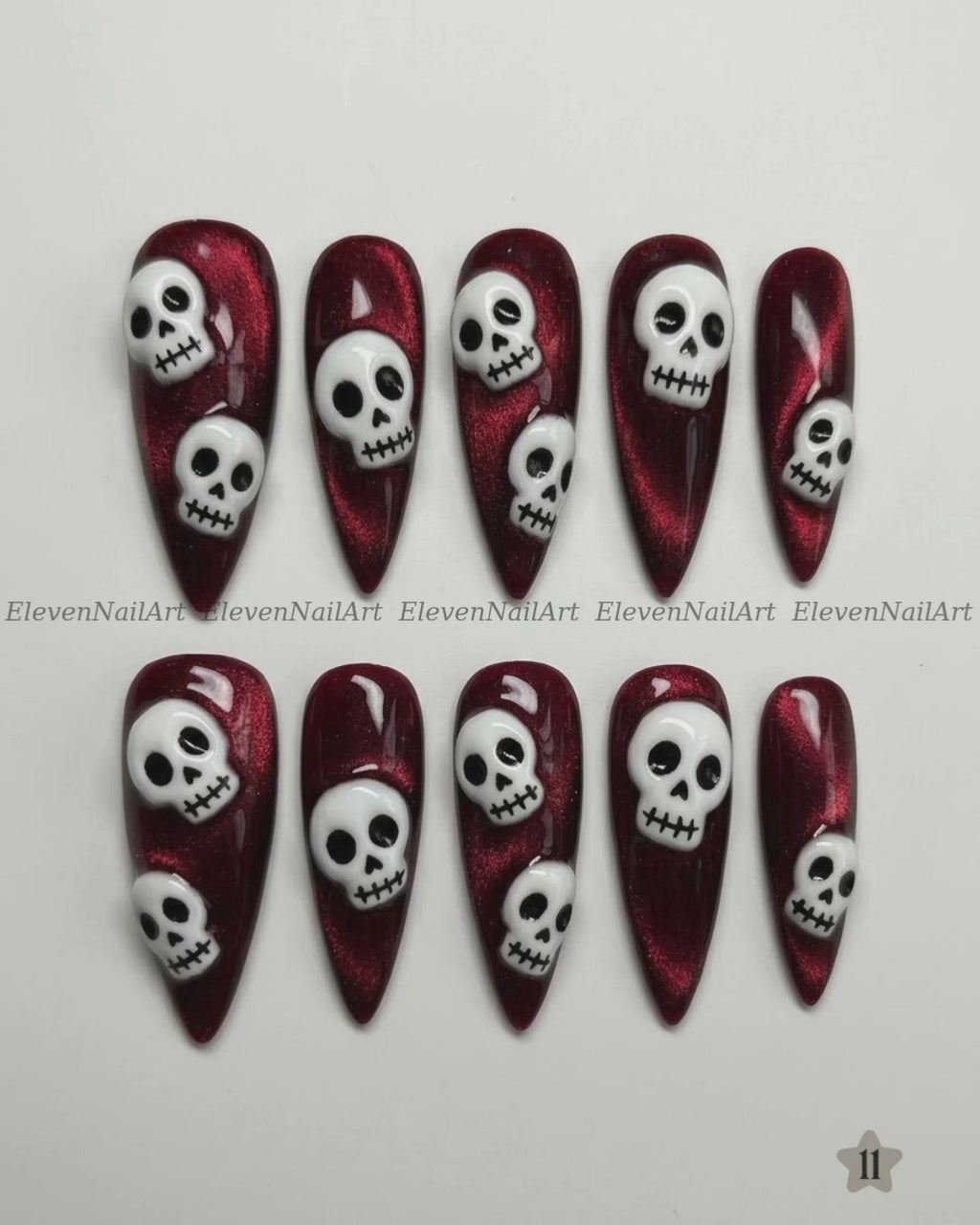 Crimson Velvet Skulls