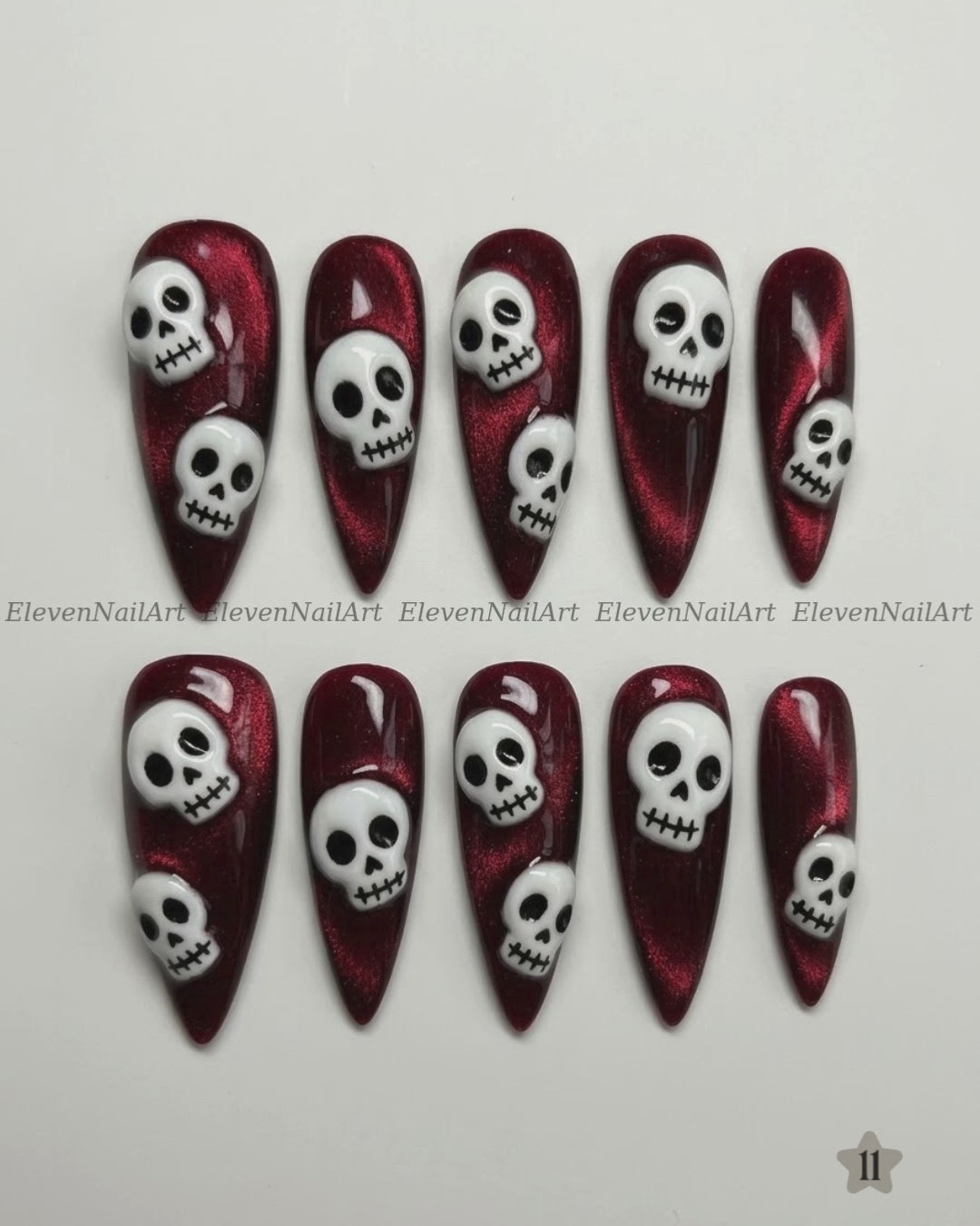 Crimson Velvet Skulls