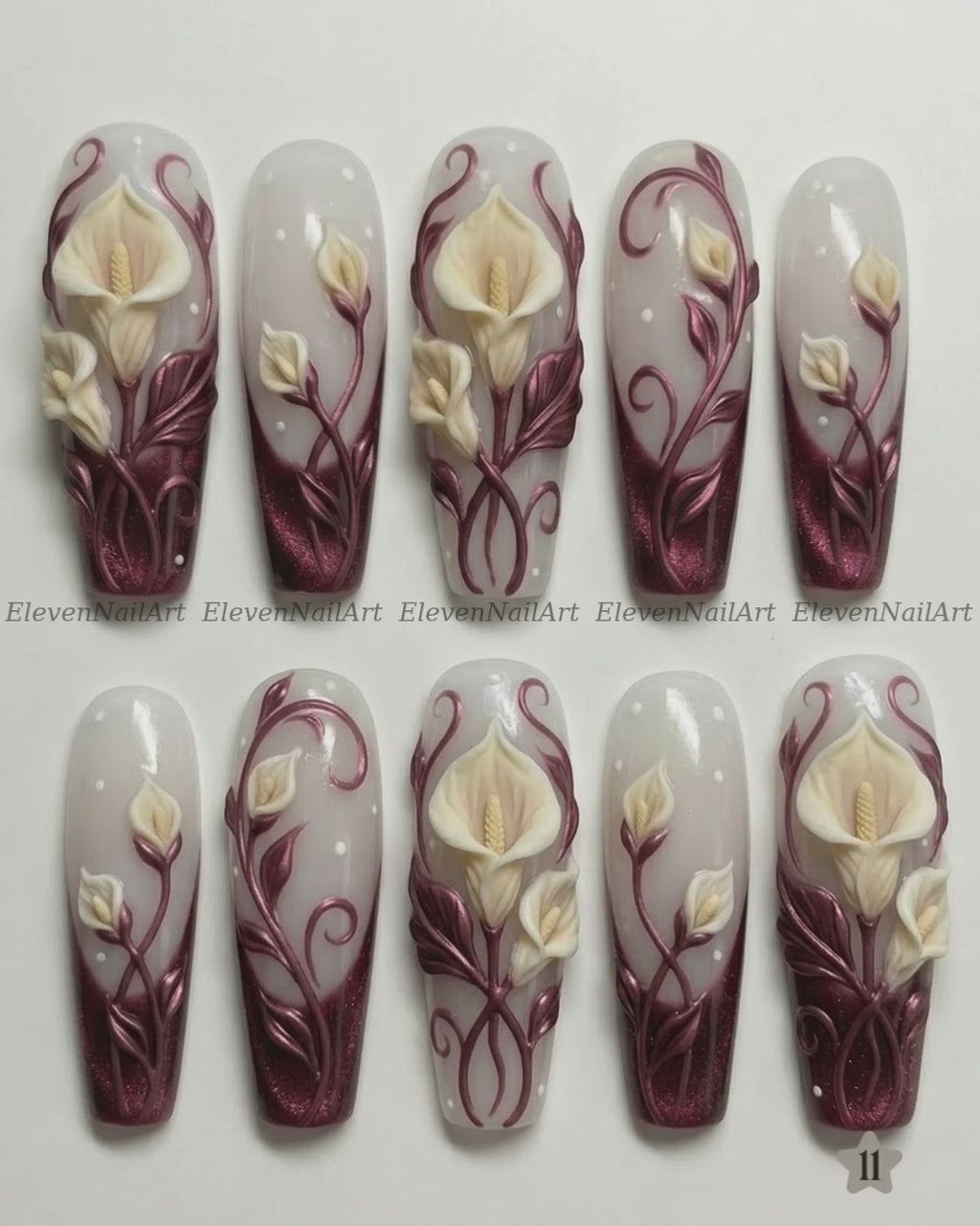 Burgundy Calla Elegance