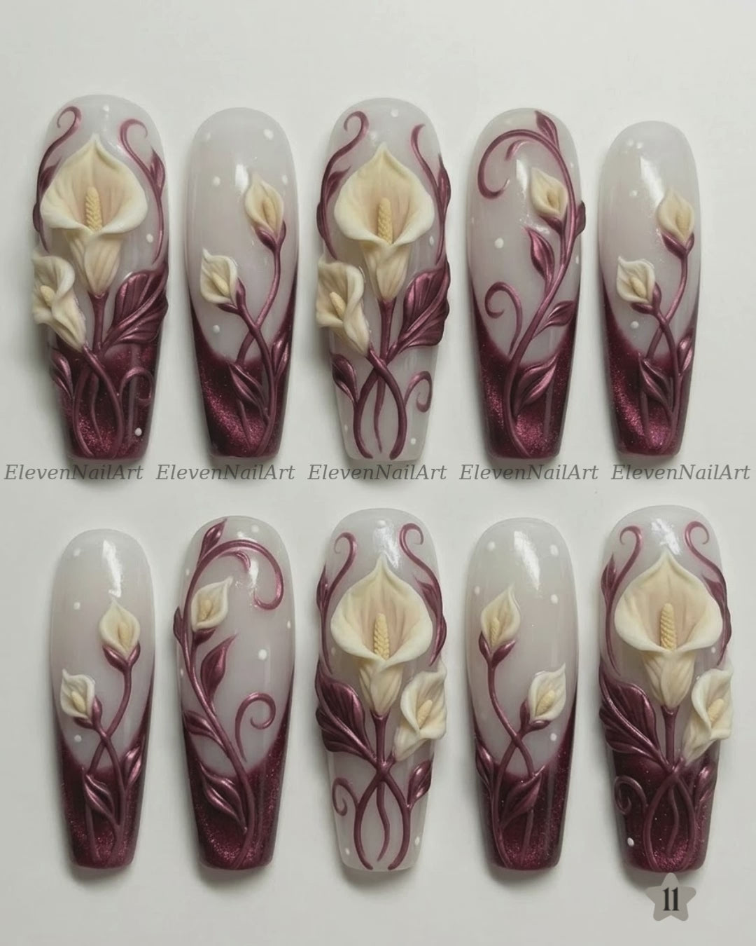 Burgundy Calla Elegance