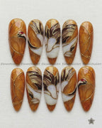 Golden Crane Cloisonne