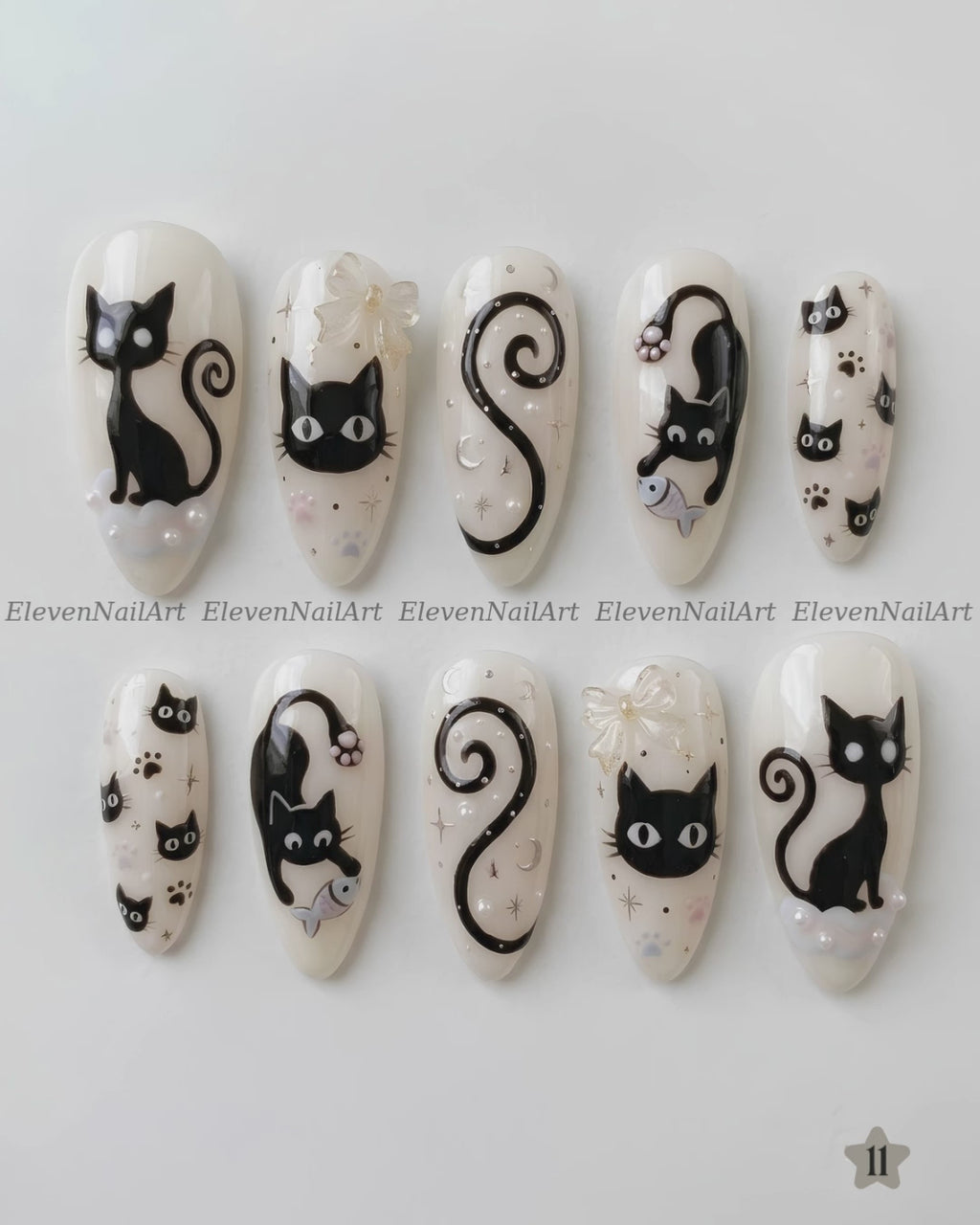 Midnight Feline Whimsy