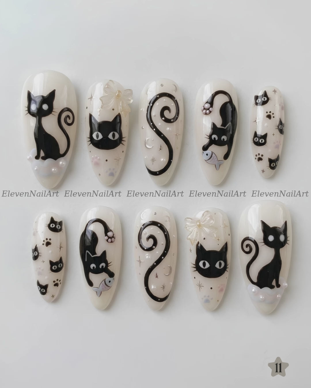 Midnight Feline Whimsy